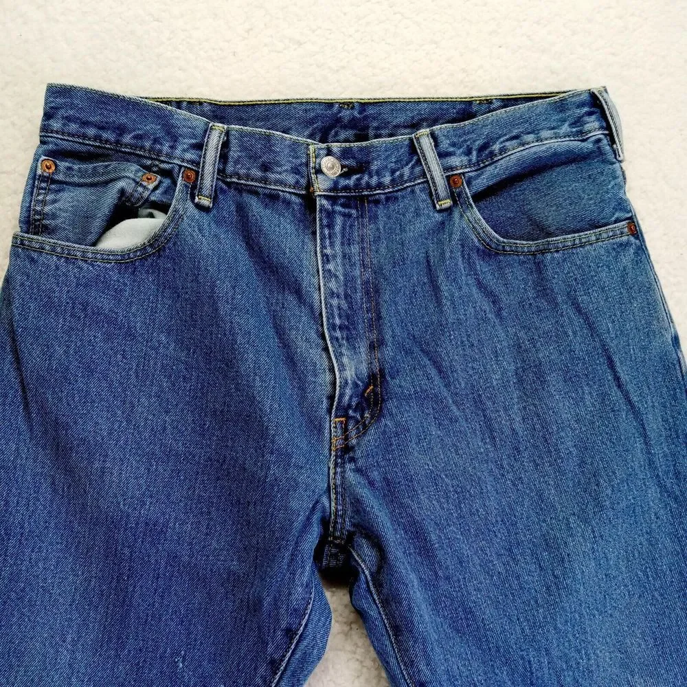 Levis 517 Jeans Mnes 36x30 Bootcut Distressed Cotton‎ Denim Medium Wash
